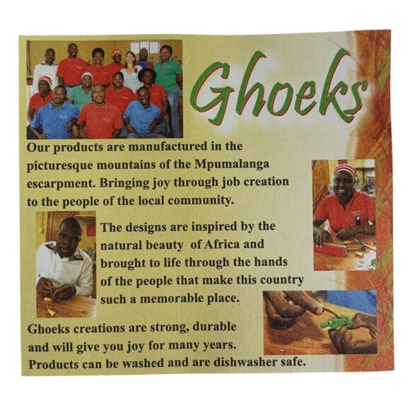 African Ghoeks Colorful Handcrafted Mini Salt & Pepper Shaker Set - Picture 2 of 7